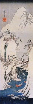 350 人の有名アーティストによるアート作品 Painting - 雪渓 歌川広重 浮世絵